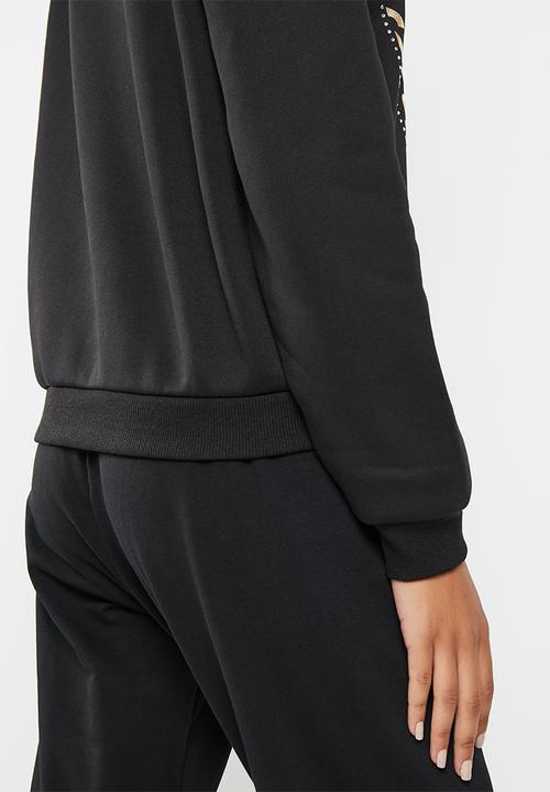 SISSY BOY - Mone: crew neck sweat top with long sleeves - black
