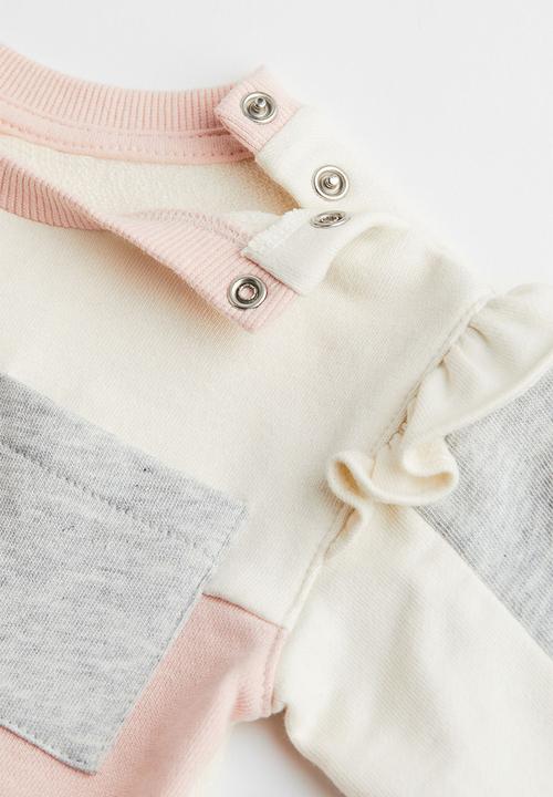 H&M - Sweatshirt - light pink/block-coloured
