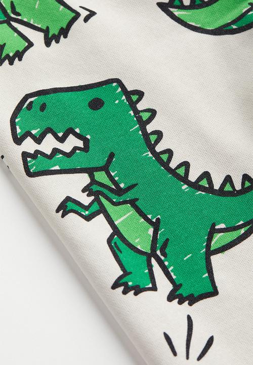 H&M - Joggers - natural white/dinosaurs