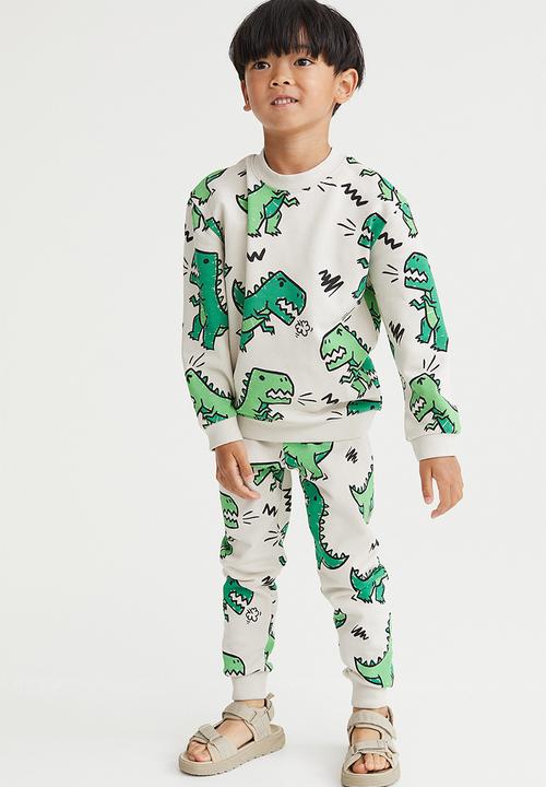 H&M - Joggers - natural white/dinosaurs