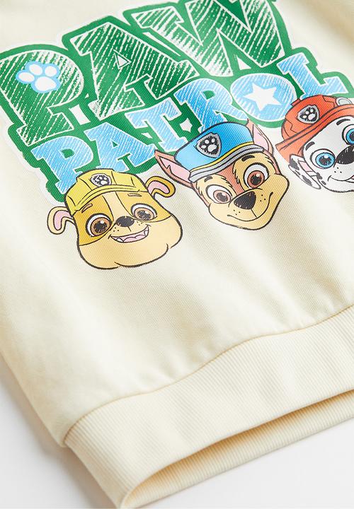 H&M - Printed hoodie - light yellow/paw patrol