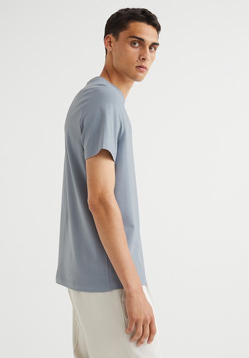 H&M - Slim fit round-necked T-shirt - grey