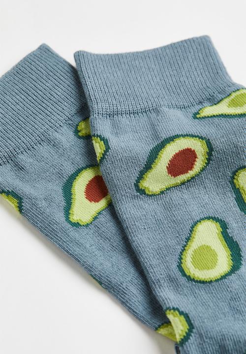 H&M - Patterned socks - turquoise/avocados