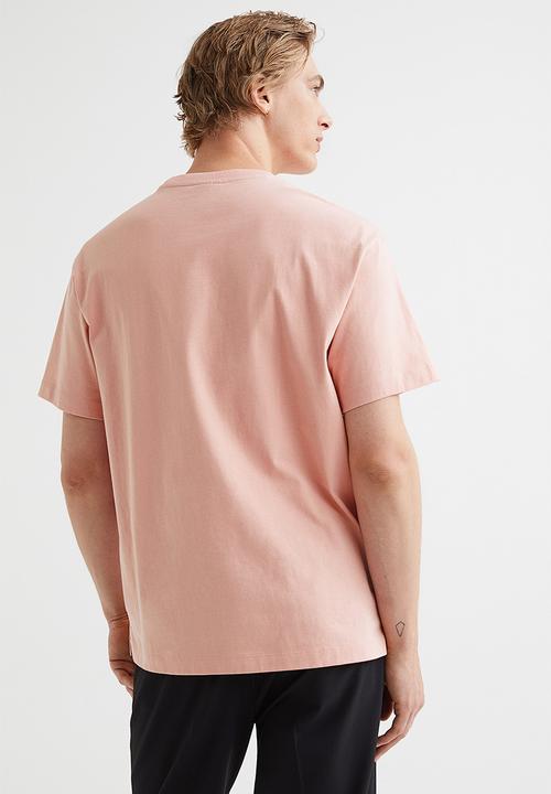 H&M - Regular fit pocket-detail T-shirt - pink