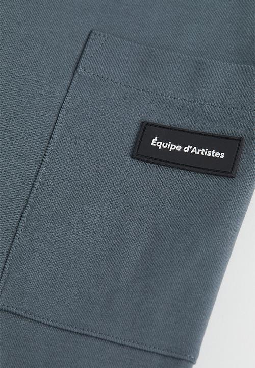 H&M - Regular fit pocket-detail T-shirt - dark grey