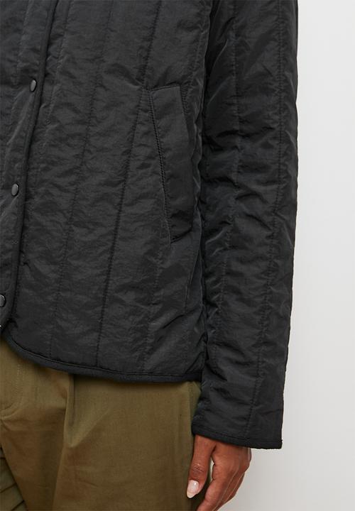 edit - Collarless puffer - black