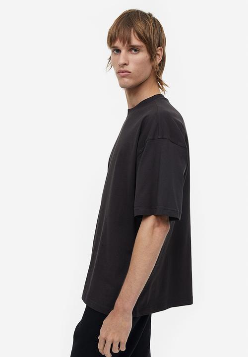 H&M - Oversized fit cotton T-shirt - black