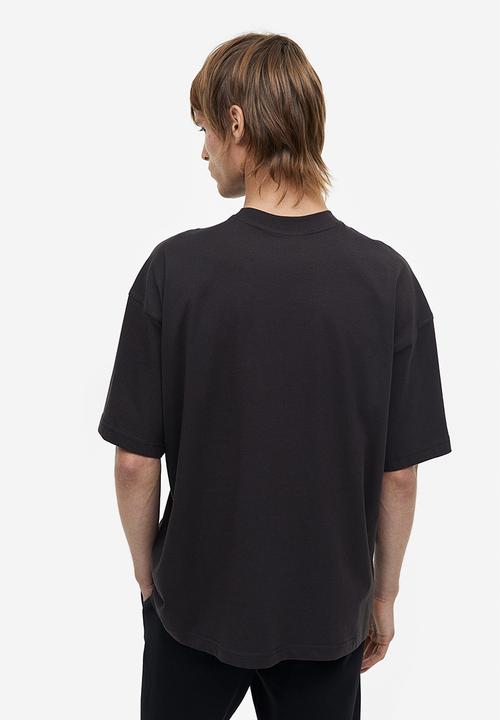 H&M - Oversized fit cotton T-shirt - black