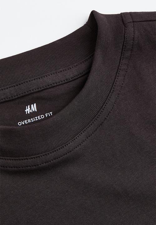 H&M - Oversized fit cotton T-shirt - black