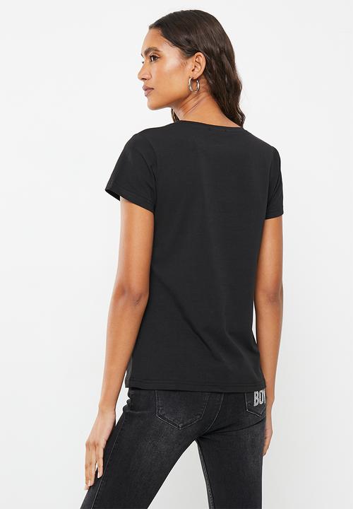 SISSY BOY - Heartland: regular fit top with short sleeves - black
