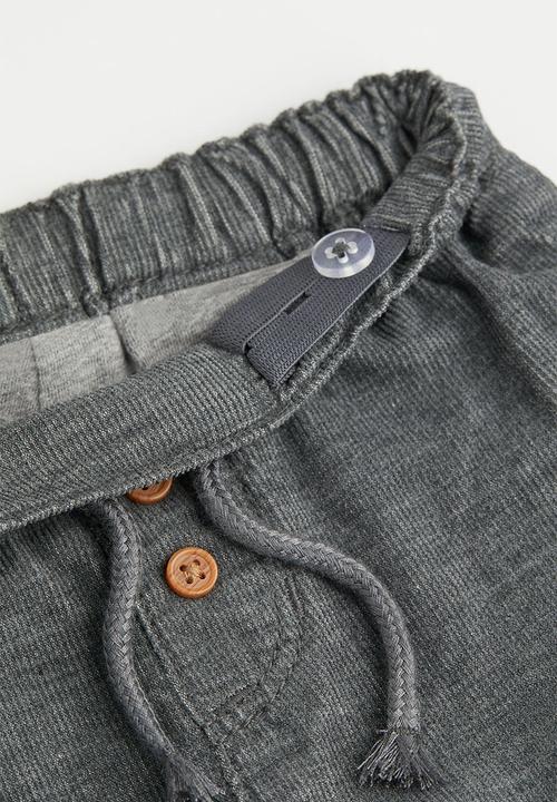 H&M - Fully lined corduroy trousers - dark grey marl