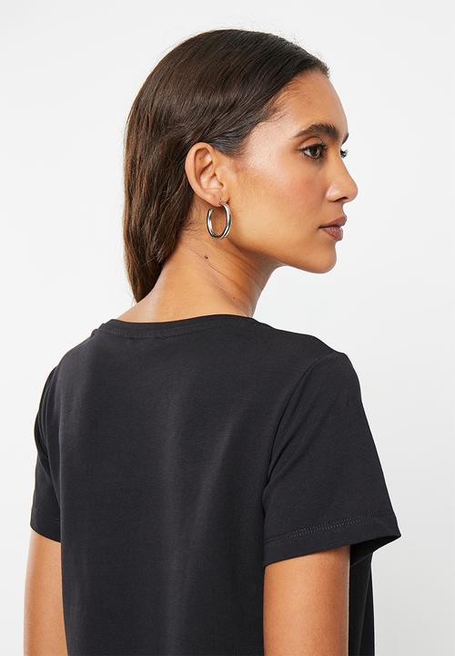 SISSY BOY - Gina gina: regular fit top with short sleeves - black