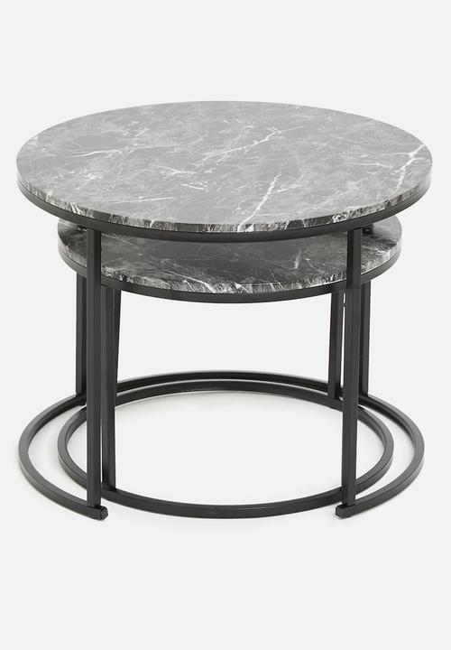 H&S - Zuri nested coffee tables - black