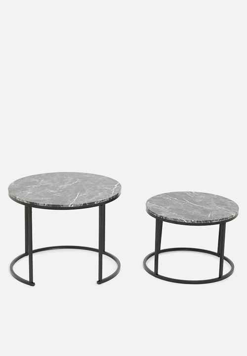 H&S - Zuri nested coffee tables - black