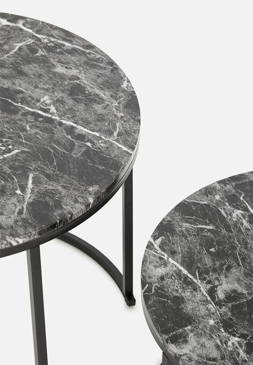 H&S - Zuri nested coffee tables - black