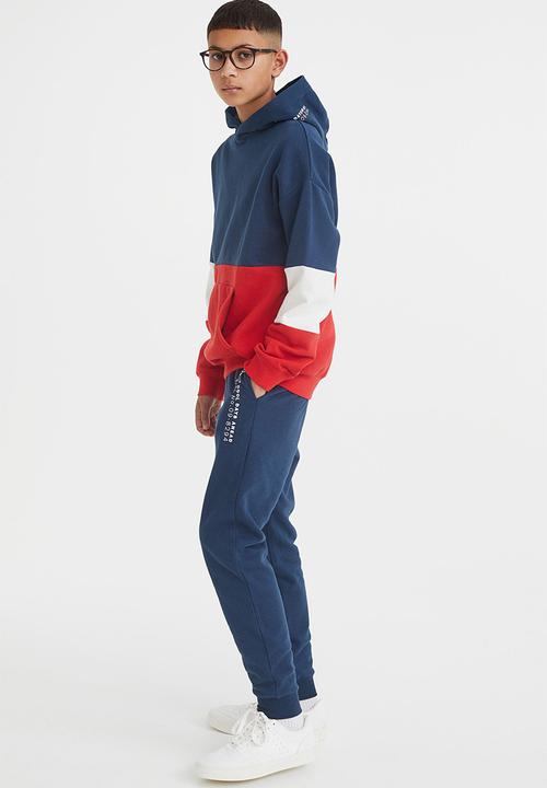 H&M - 2-Piece sweatshirt set - dark blue/only cool days ahead