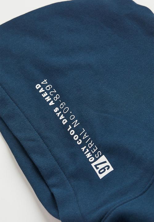 H&M - 2-Piece sweatshirt set - dark blue/only cool days ahead