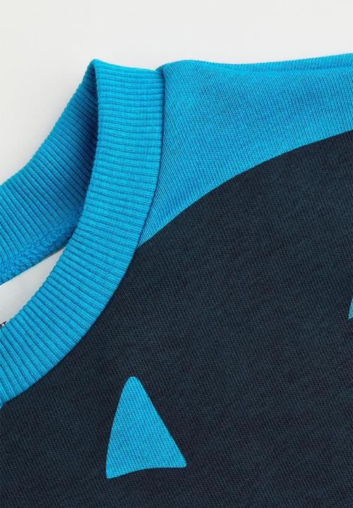 H&M - Printed sweatshirt - blue/sonic the hedgehog