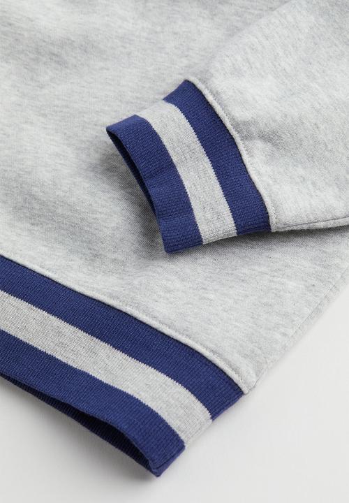 H&M - Motif-detail sweatshirt - light grey marl/yale