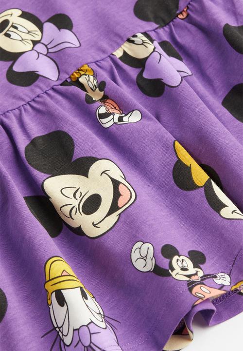 H&M - Patterned cotton dress - purple/minnie mouse