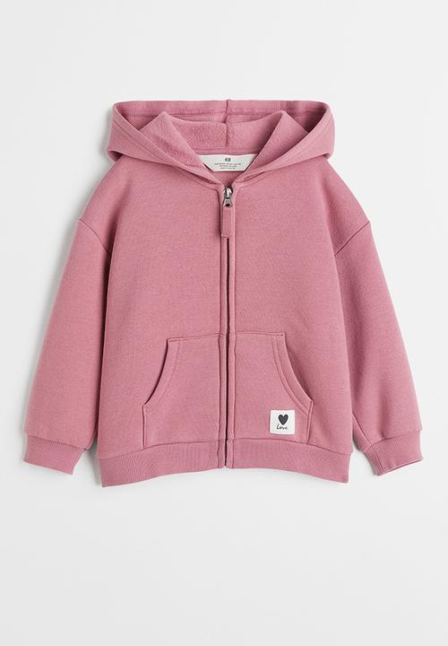 H&M - Zip-through hoodie - dark pink