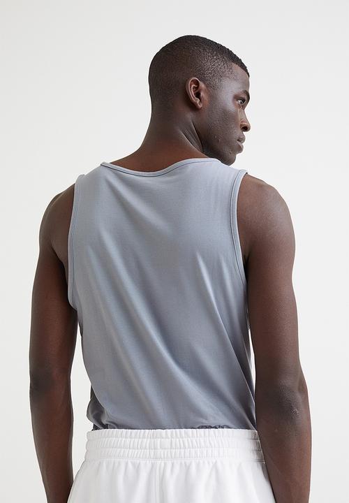 H&M - Cotton jersey vest top - grey