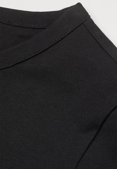 H&M - Cotton cropped top - black