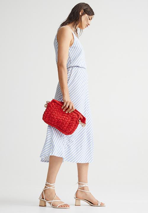 H&M - V-neck jersey dress - blue/multi