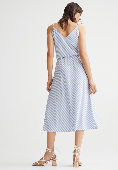 H&M - V-neck jersey dress - blue/multi