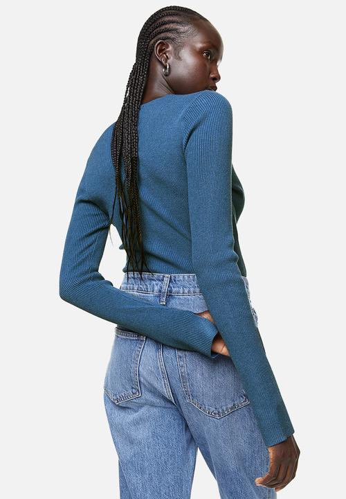 H&M - Rib-knit top - blue