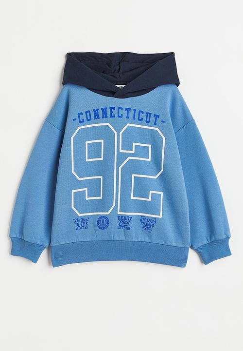 H&M - Printed hoodie - blue/connecticut