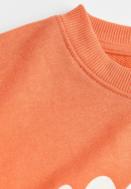 H&M - Oversized sweatshirt - orange/butterfly