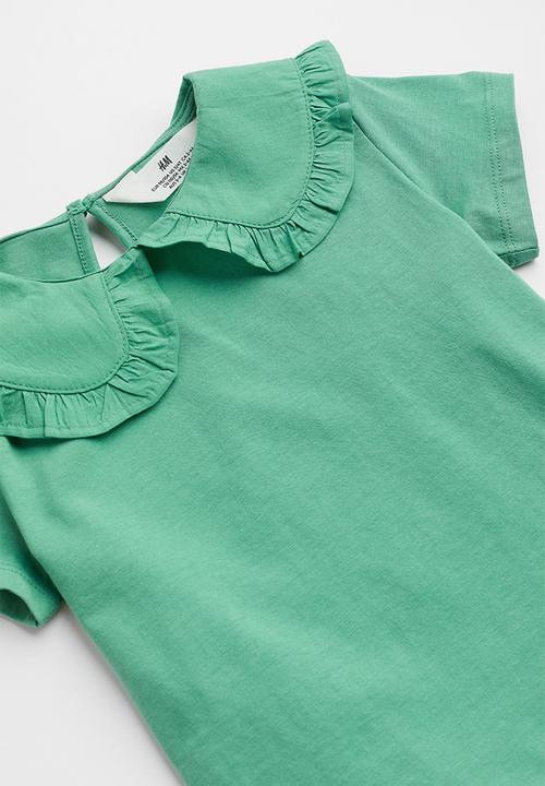 H&M - Collared T-shirt - green
