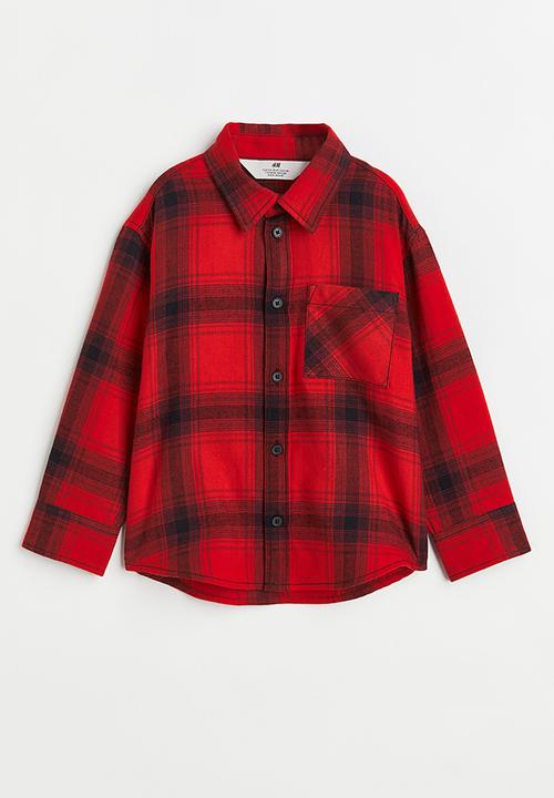 H&M - Cotton flannel shirt - multi,red