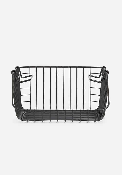Excellent Houseware - Wire metal basket - black