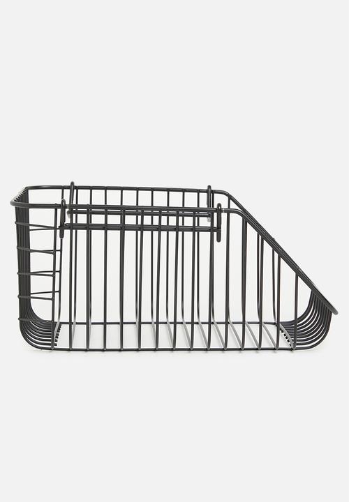 Excellent Houseware - Wire metal basket - black