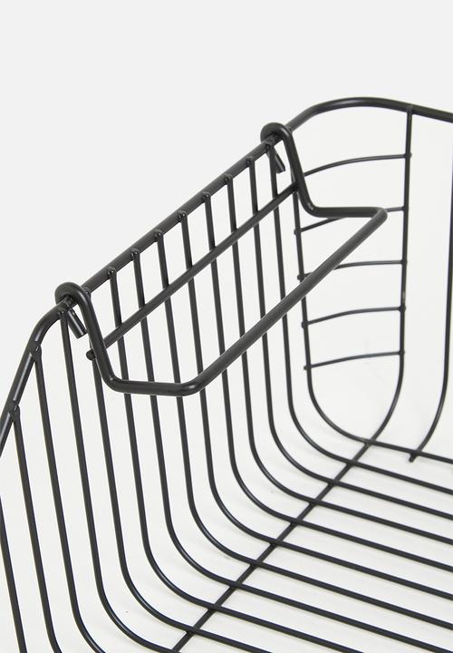Excellent Houseware - Wire metal basket - black