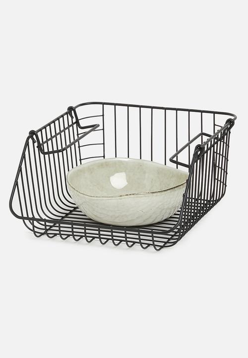Excellent Houseware - Wire metal basket - black