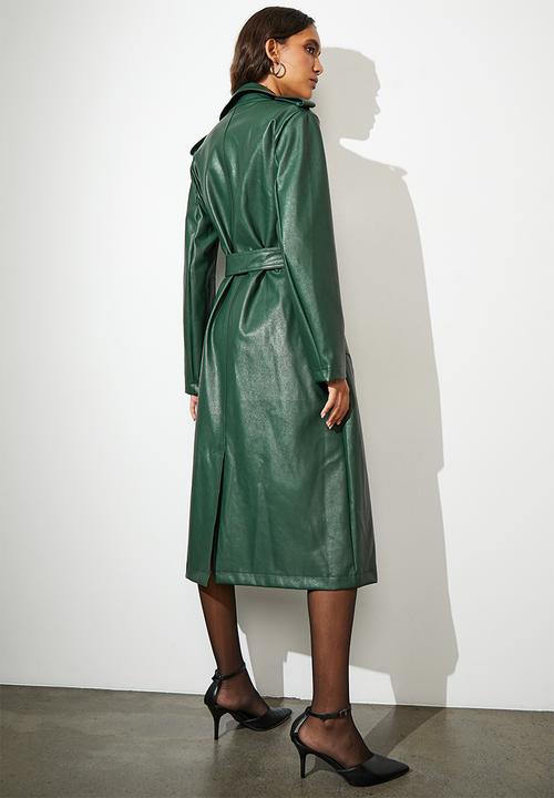 Superbalist - Pu trench - green
