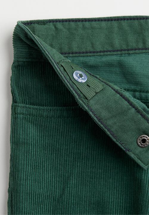 H&M - Slim fit corduroy trousers - green