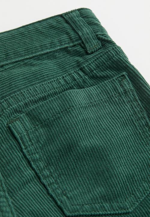 H&M - Slim fit corduroy trousers - green