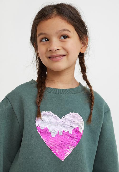 H&M - Oversized sweatshirt - green,multi
