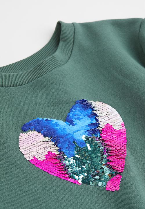 H&M - Oversized sweatshirt - green,multi