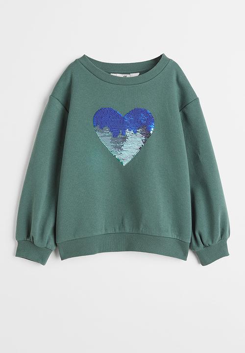 H&M - Oversized sweatshirt - green,multi