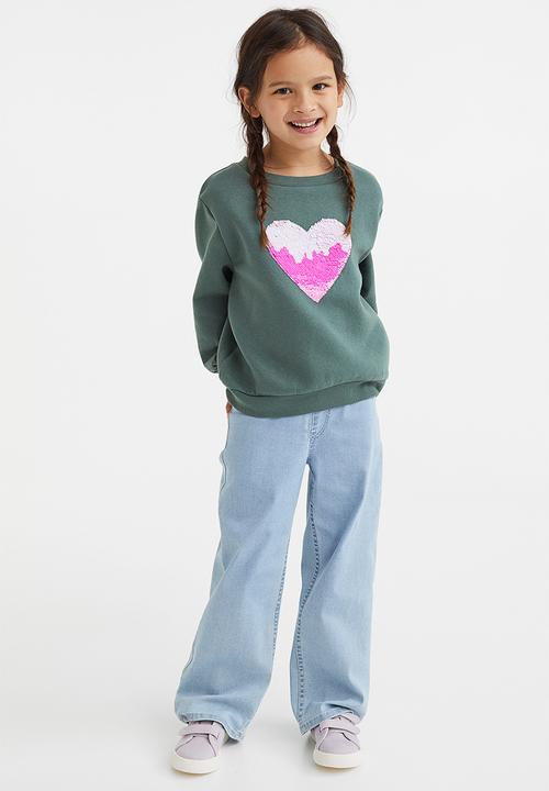 H&M - Oversized sweatshirt - green,multi