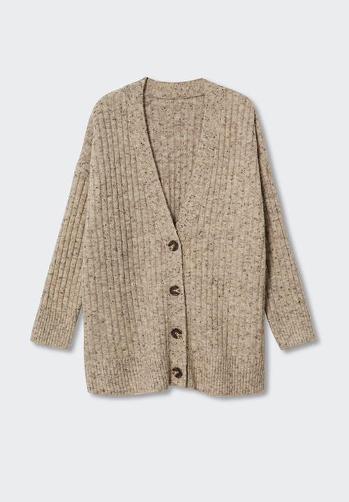 MANGO - Cardigan salty - medium brown
