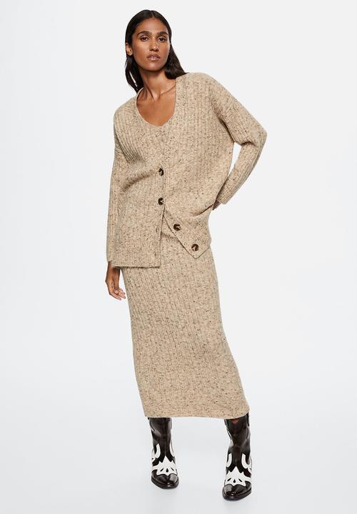 MANGO - Cardigan salty - medium brown