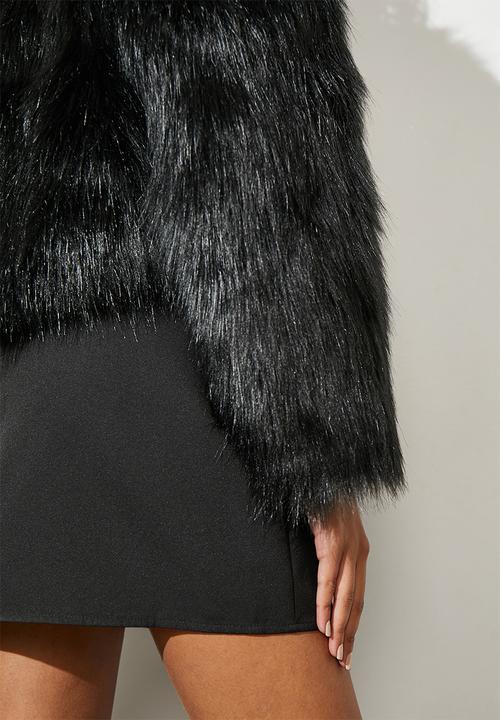 Superbalist - Collarless faux fur - black