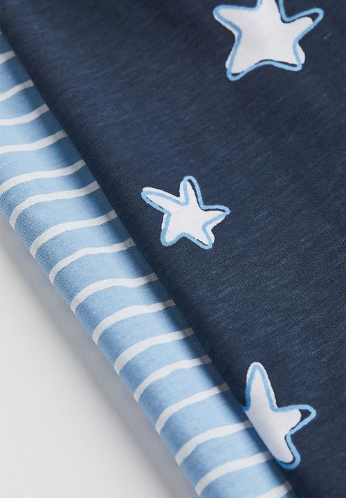 H&M - 2 Pack pyjamas - dark blue/stars