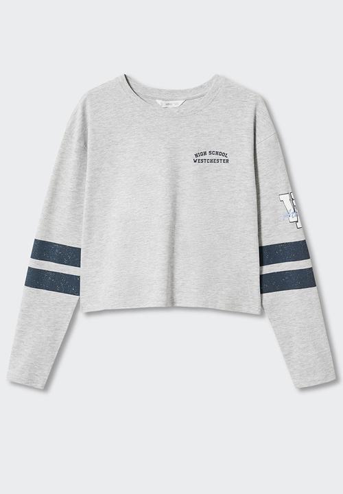 MANGO - T-shirt  sweet - grey
